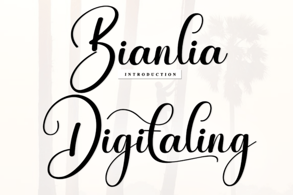 Bianlia Digitaling Font for Handmade Branding