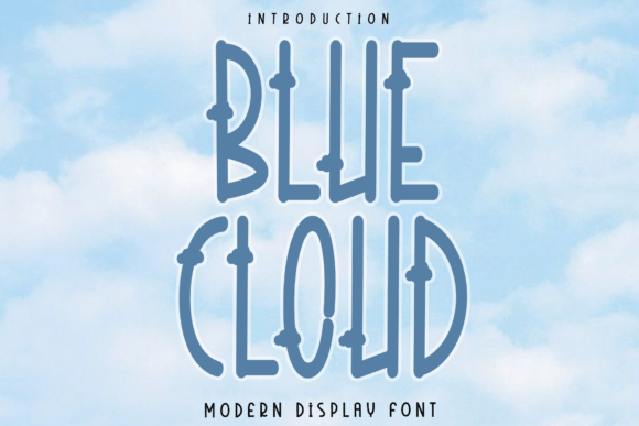 Blue Cloud Font for Elegant Business Branding