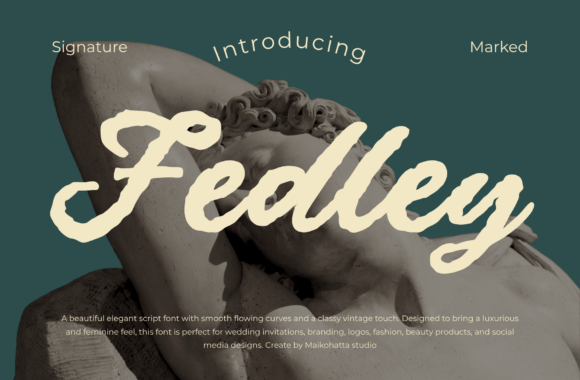 Fedley: A Modern Script Font for Elegant Branding