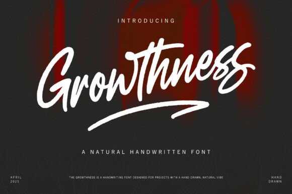 Growthness: A Handwritten Font for Editorial Design