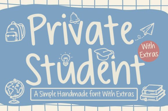 Private Student: A Handwritten Font for Authentic Brands