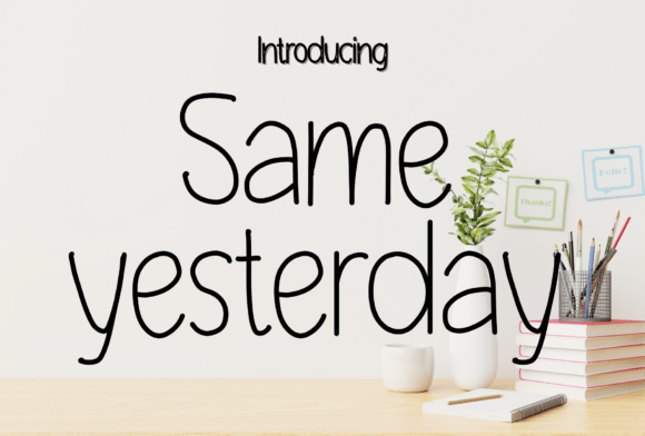 Same Yesterday Font for Handmade Branding
