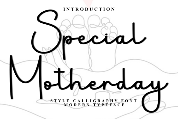 Special Motherday Typeface for Editorial Design