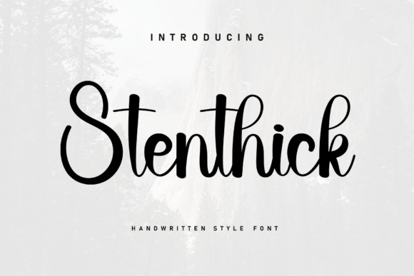 Stenthick: A Handwritten Font for Editorial Design